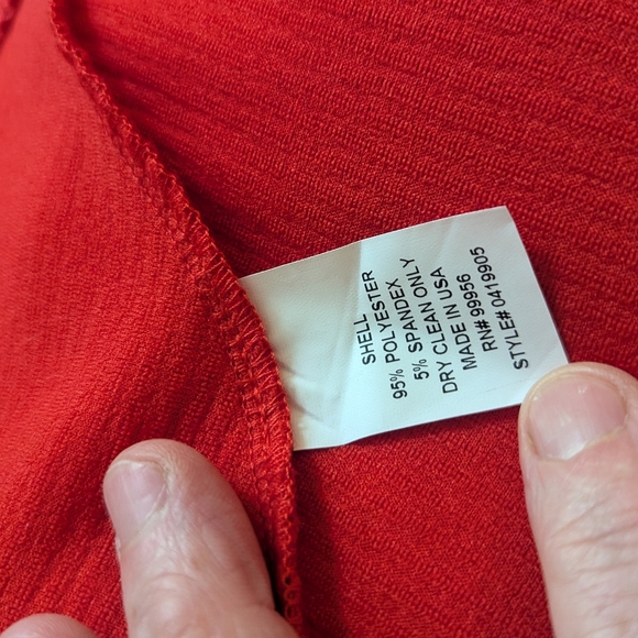 NWT ANTHROPOLOGIE  Shoshanna Annika Sz 6 A-Line Metallic Red Flame Dress Flounce - Picture 10 of 10